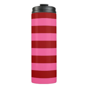 Bouteilles Isothermes Marron Rouge Rose Design à rayures