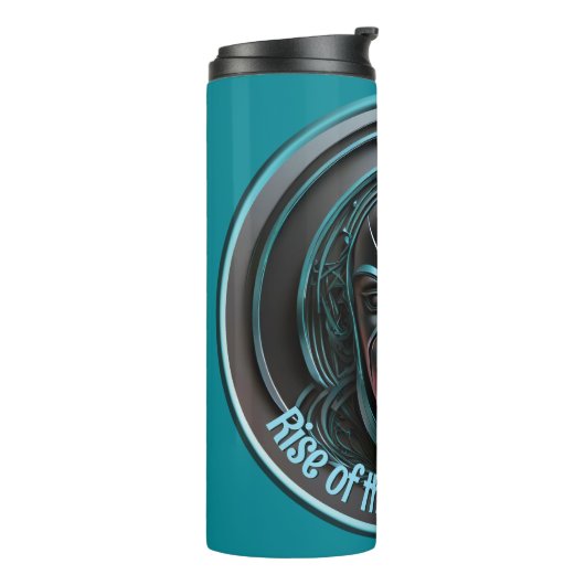 Bouteilles Isothermes Masque robotique bleu - Montée de l'AI dominioN (Tourné sur la gauche)