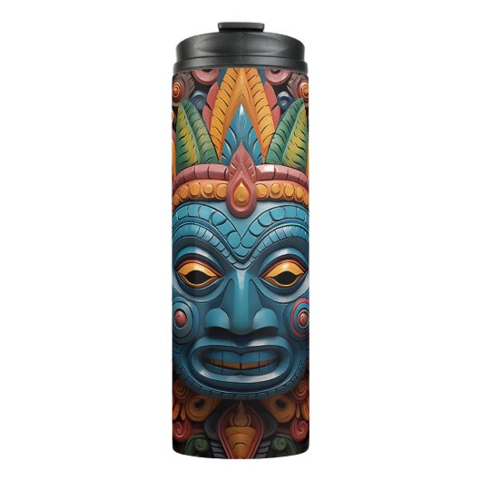 Bouteilles Isothermes Masque Tiki 3-D (Devant)