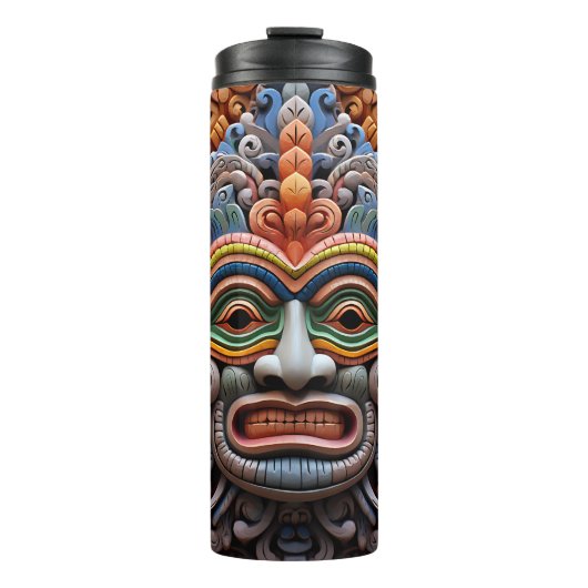 Bouteilles Isothermes Masque Tiki 3-D (Devant)
