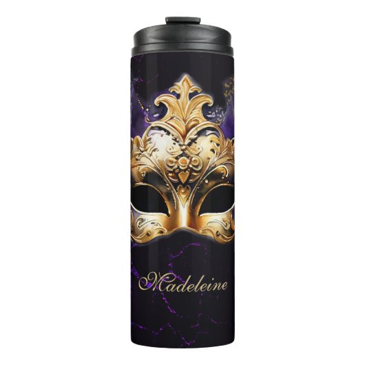 Bouteilles Isothermes Masquerade Mask Gold Purple Dramatic Name Gift (Devant)