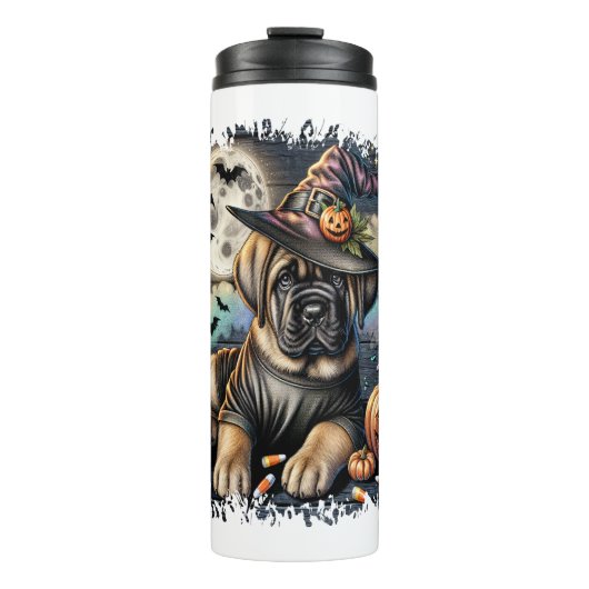 Bouteilles Isothermes Mastiff Chien Halloween Carré (Devant)