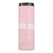 Bouteilles Isothermes Match de tennis rose Pastel moderne (Dos)
