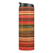 Bouteilles Isothermes Material Textile Stripes Red Orange and Green (Tourné sur la droite)