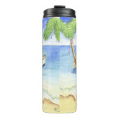 Bouteilles Isothermes Matin à Bali Aquarelle (Devant)