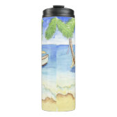 Bouteilles Isothermes Matin à Bali Aquarelle (Devant)