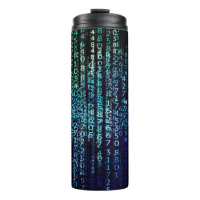 Matrice de technologie Code binaire bleu vert