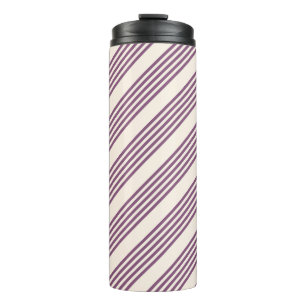 Bouteilles Isothermes Mauve violet beige cinq bandes motif