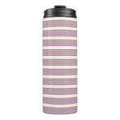 Bouteilles Isothermes Mauve violet beige cinq bandes motif (Devant)