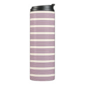 Bouteilles Isothermes Mauve violet beige cinq bandes motif (Tourné sur la gauche)