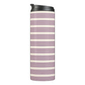 Bouteilles Isothermes Mauve violet beige cinq bandes motif (Tourné sur la droite)