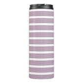 Bouteilles Isothermes Mauve violet blanc cinq bandes motif (Dos)