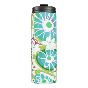 Bouteilles Isothermes Mazipoodles Love Flowers - Vert Turquoise violet b