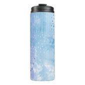 Bouteilles Isothermes Média mixte Abstrait bleu turquoise jaune (Devant)