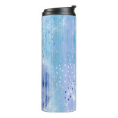 Bouteilles Isothermes Média mixte Abstrait bleu turquoise jaune (Tourné sur la gauche)