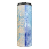 Bouteilles Isothermes Média mixte Abstrait bleu turquoise jaune (Dos)