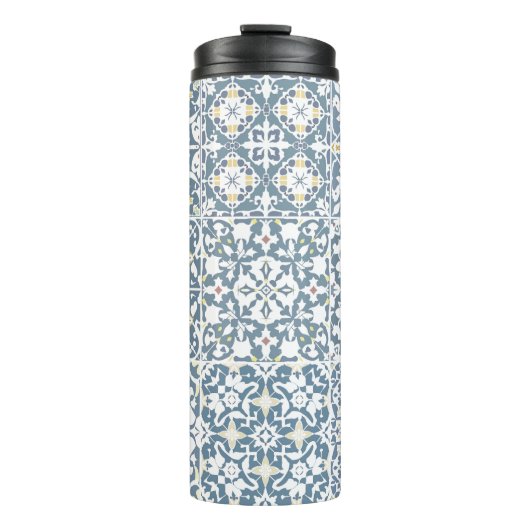 Bouteilles Isothermes Mediterranean Tiles, Moroccan, Majolica, Azulejo (Devant)