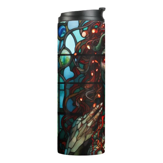 Bouteilles Isothermes Medusa - Fenêtre en verre tendu Style Tiffany (Tourné sur la gauche)