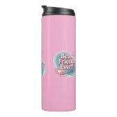 Bouteilles Isothermes Meilleur ami jamais, conception de texte approuvée (Tourné sur la droite)
