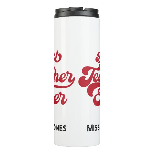 Bouteilles Isothermes Meilleur Enseignant Apprécier jamais Nom du monogr (Dos)