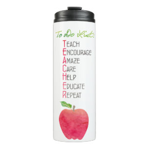 Bouteilles Isothermes Meilleur enseignant jamais Apple aquarelle personn