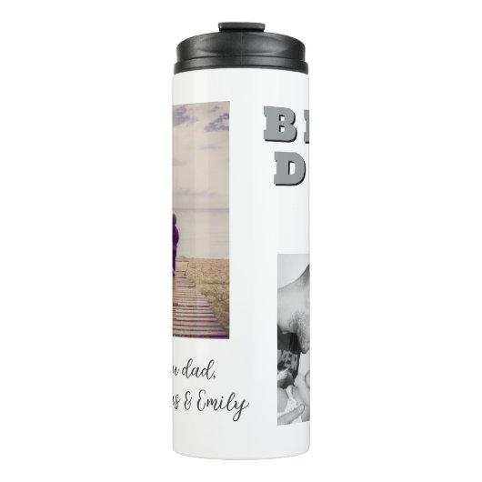 Bouteilles Isothermes Meilleur mauvais père de jour 2 Collage photo (Devant)