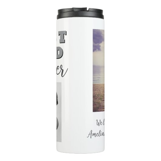 Bouteilles Isothermes Meilleur mauvais père de jour 2 Collage photo (Dos)