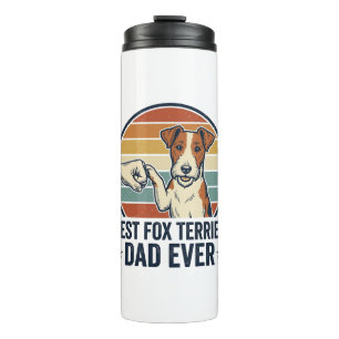 Bouteilles Isothermes Meilleur Papa Fox Terrier Vintage T-Shirt pour Amo