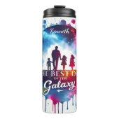 Bouteilles Isothermes Meilleur papa : Galaxy Family Silhouette (Devant)