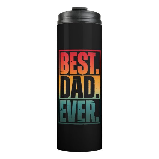 BOUTEILLES ISOTHERMES MEILLEUR PAPA JAMAIS TYPOGRAPHIE (Devant)