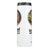 Bouteilles Isothermes Meilleur papa par Par Custom Photo Golf Blanc (Dos)