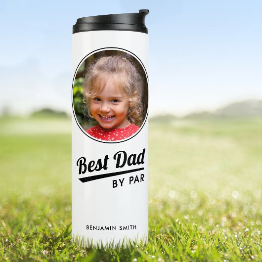 Bouteilles Isothermes Meilleur papa par Par Custom Photo Golf Blanc
