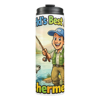 Bouteilles Isothermes Meilleur Papa Pêcheur au Lac Idée Cadeau Drôle