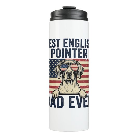 Bouteilles Isothermes Meilleur Papa Pointer Anglais Patriote Chien (Devant)