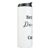 Bouteilles Isothermes Meilleure fille ajouter nom papa maman fille fille (Tourné sur la gauche)