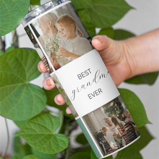 Bouteilles Isothermes Meilleure grand-mère | Collage de photos | TURQUOI