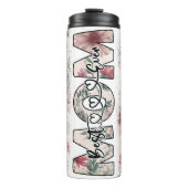 Bouteilles Isothermes Meilleure maman Fleurs roses foncées (Devant)