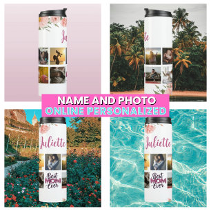 Bouteilles Isothermes Meilleure Maman Florale Collage Photo