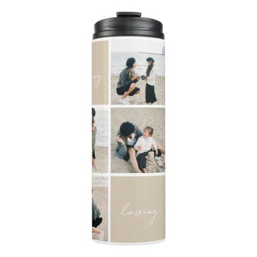 Bouteilles Isothermes Meilleure maman jamais | Collage de photos | Nom p (Devant)