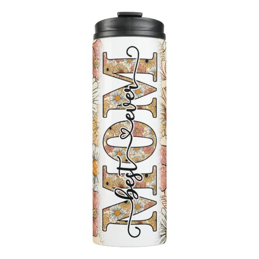 Bouteilles Isothermes Meilleure maman jamais rétro Floral (Devant)