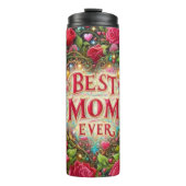 Bouteilles Isothermes Meilleure maman : Roses, Coeurs, Golden Glow (Devant)