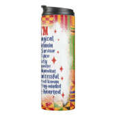 Bouteilles Isothermes Melanin noire poppin sista affirmation amour (Tourné sur la droite)