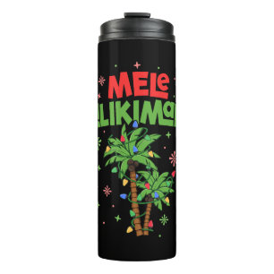 Bouteilles Isothermes Mele Kalikimaka Hawaiian Christmas Palm Tree Light