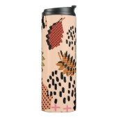 Bouteilles Isothermes Memphis automne feuillage et feuilles avec géomet (Tourné sur la gauche)