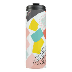 Bouteilles Isothermes Memphis brosse traits : motif vintage.