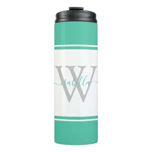 Bouteilles Isothermes Mention de script Monogramme moderne (Devant)