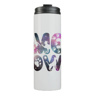 Bouteilles Isothermes Meow - Cute Cat Silhouettes et Empreintes de patte