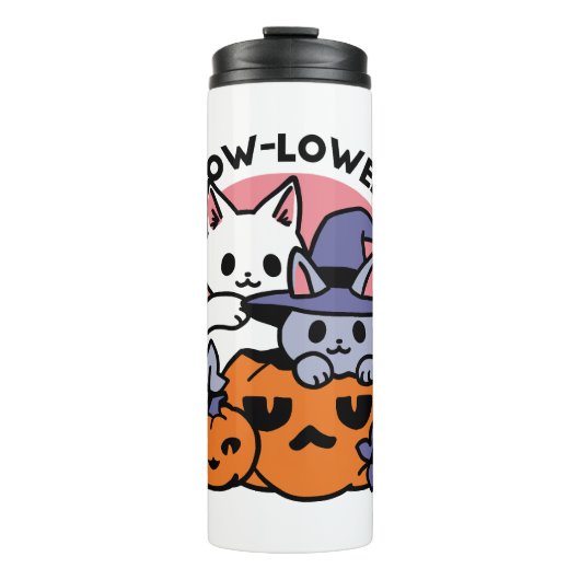 Bouteilles Isothermes Meow-Loween - Cute Halloween Conception Chat (Devant)