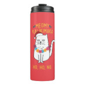 Bouteilles Isothermes Meowy Kalikimaka Funny Chat Santa Hat Noël (Devant)