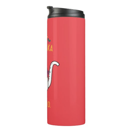 Bouteilles Isothermes Meowy Kalikimaka Funny Chat Santa Hat Noël (Tourné sur la droite)